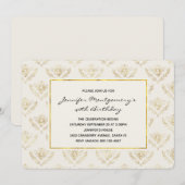 Invitation Golden Bumble Bee Motif Anniversaire (Devant / Derrière)
