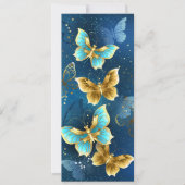 Invitation Golden butterflies (Devant)
