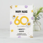 Invitation Golden Celebration Simple 60e anniversaire minimal (Debout devant)