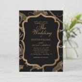 Invitation Golden chain glamour leopard cheetah (Debout devant)
