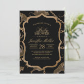 Invitation Golden chain glamour leopard cheetah (Debout devant)