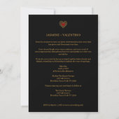Invitation Golden Charm Heart in Red Custom Photo Wedding (Dos)