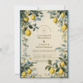 Invitation Golden Citrus Blossom Wedding (Devant)