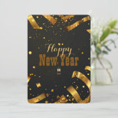 Invitation Golden Confetti Parties scintillant Explosion Cart (Debout devant)