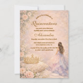 Invitation Golden Crown Fairytale Quinceañera (Devant)