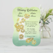 Invitation Golden Daisy Dream Elégance Romance Vintage Chic (Debout devant)