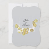 Invitation Golden Daisy Dream Elégance Romance Vintage Chic (Dos)