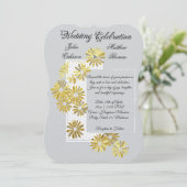 Invitation Golden Daisy Dream Elégance Romance Vintage Chic (Debout devant)