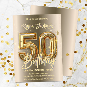 Invitation Golden Diamond Accents Célébration du 50e annivers