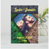 Invitation Golden Diamond Moderne Élégant Mariage Personnalis