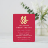 Invitation Golden Double Bonheur Oriental | MARIAGE (Debout devant)