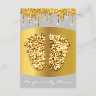 Invitation Golden Drives Royal Baby shower Pieds Girl Garçon