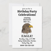 Invitation Golden Eagle Head Anniversaire Fête (Devant)