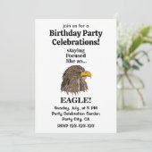 Invitation Golden Eagle Head Anniversaire Fête (Debout devant)