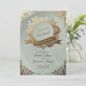 Invitation Golden Elegance (Debout devant)