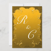 Invitation Golden Elegance Classic Mariage (Dos)