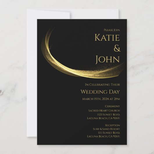 Invitation Golden Elegance-Mariage- (Devant)