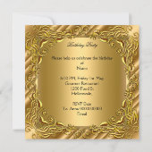 Invitation Golden Elephant Elite Élégante Gold Anniversaire (Dos)