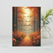 Invitation Golden Ember Autumn Woodland Stroll (Debout devant)