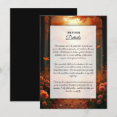 Invitation Golden Ember Autumn Woodland Stroll (Devant / Derrière)