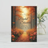 Invitation Golden Ember Autumn Woodland Stroll (Debout devant)