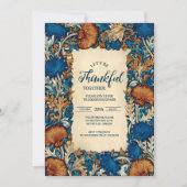Invitation Golden Floral Thanksgiving (Devant)