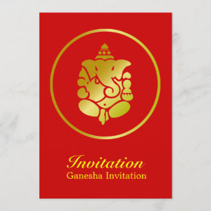 Invitation Golden Ganesha
