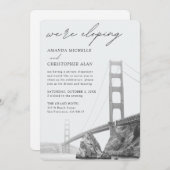 Invitation Golden Gate San Francisco Elopement Réception (Devant / Derrière)