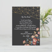 Invitation Golden Geometry sera ma servante (Debout devant)