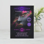 Invitation Golden Glow dans le parti Dark Neon (Debout devant)