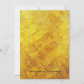 Invitation Golden Glow dans le parti Dark Neon (Dos)