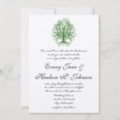 Invitation Golden Green Swirl Arbre Roots of Love Mariage Inv (Devant)