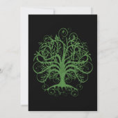 Invitation Golden Green Swirl Arbre Roots of Love Mariage Inv (Dos)