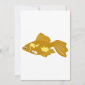 Invitation Golden Guppy Fish Cute Tropical Aquarium Fish (Devant)