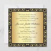 Invitation Golden Heart 50e fête du Mariage (Dos)