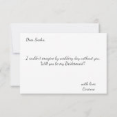 Invitation Golden Heart Will You Be My Bridesmaid (Dos)