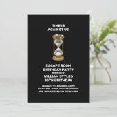 Invitation Golden Hour Glass, Escape Room, Anniversaire (Debout devant)