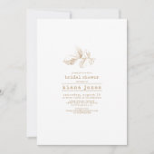 Invitation Golden Leaf Mariage Fête des mariées or/brgdy ID65 (Devant)