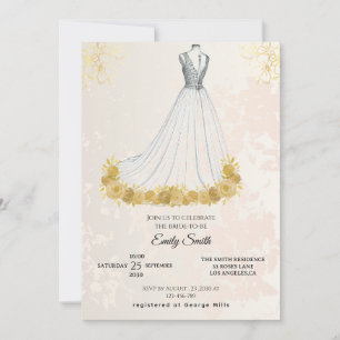 Invitation Golden Luxury Elegance Glam Fête des mariées