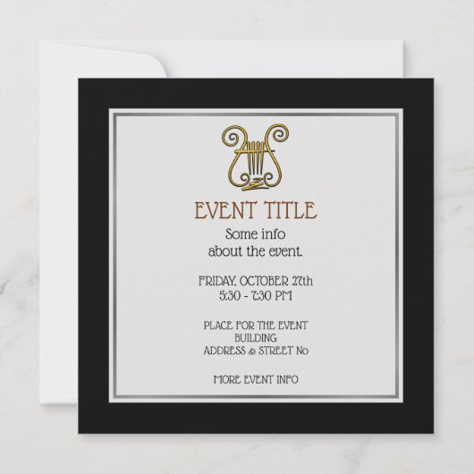 Invitation Golden lyre (Dos)