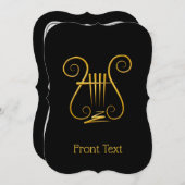 Invitation Golden Lyre (Devant / Derrière)
