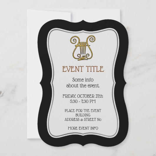 Invitation Golden Lyre (Dos)