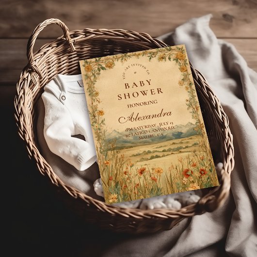 Invitation Golden Meadow Heirloom Baby Shower