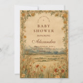 Invitation Golden Meadow Heirloom Baby Shower (Devant)