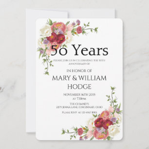 Invitation "Golden Memories : Celebrating 50 Years of Love"
