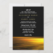 Invitation Golden Ocean, Elégant Mariage plage (Devant)