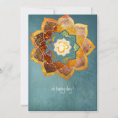 Invitation Golden Om Flower Mandala Design 50e anniversaire T (Dos)