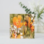 Invitation Golden Orange California Pavot Acrylique Peinture (Debout devant)