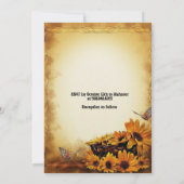 Invitation Golden Orange Gothique Tournesol Mariage d'Hallowe (Dos)