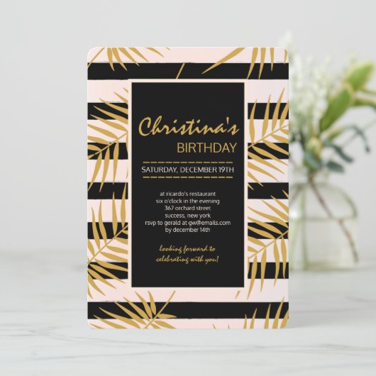 Invitation Golden Palms (Debout devant)